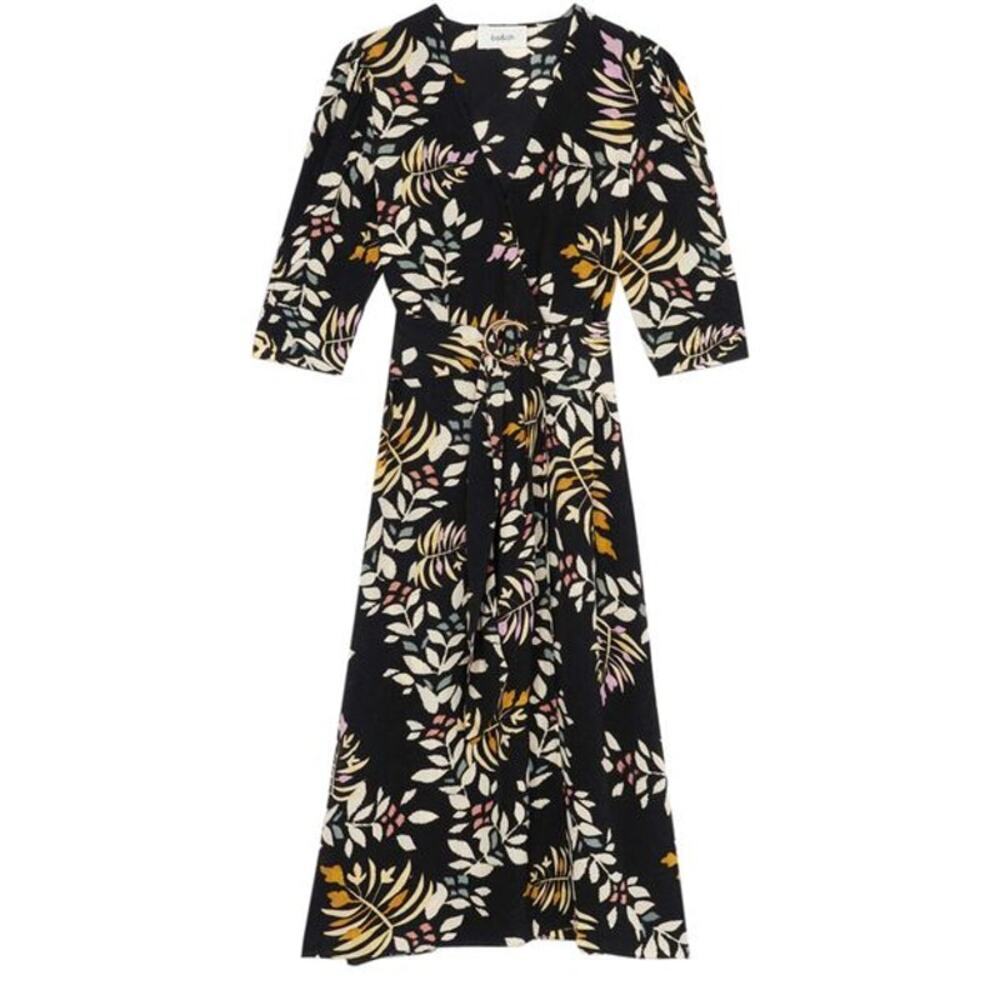 Ba&sh  Chrissy Floral Print Wrap Dress Multicolor Size US L / 3 NWT